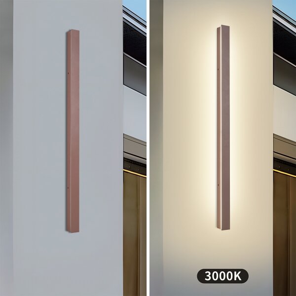 Brilagi-LED Aplică de perete pentru exterior LINEAR LED/22W/230V 3000K IP65 100 cm maro CRI 90