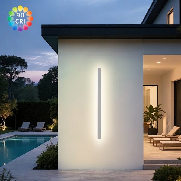 Brilagi - Aplică LED de exterior LINEAR, 32W, 230V, 3000K, IP65, 140 cm, albă, CRI 90