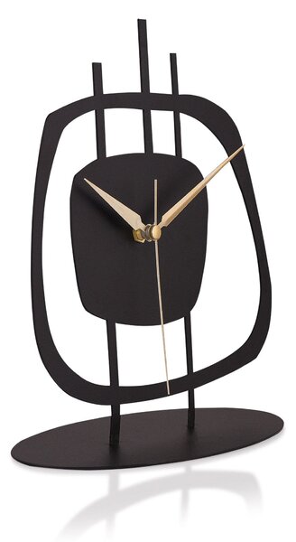 Ceas decorativ PIETRA, negru, metal, 22x23 cm