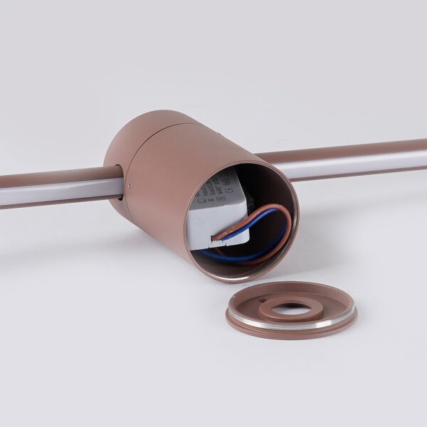 Brilagi - Aplica de exterior LED AURA LED/20W/230V 3000K IP54 97 cm maro IRC 90