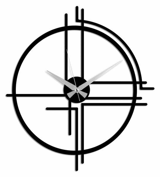 Ceas de perete 891TNL2458, negru, metal, 49x44 cm
