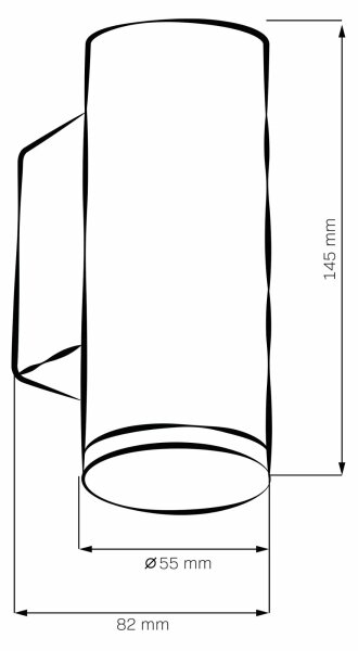 Spot de perete pentru baie TURYN 1xGU10/10W/230V IP44 negru