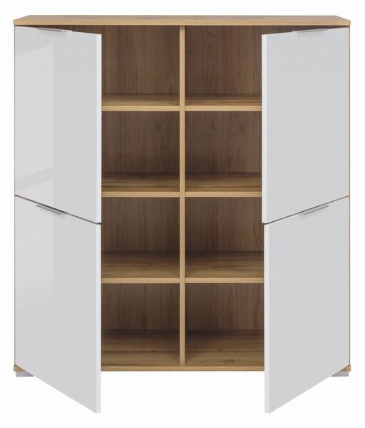 Comoda alba lemn Zele, 104X41X106 CM