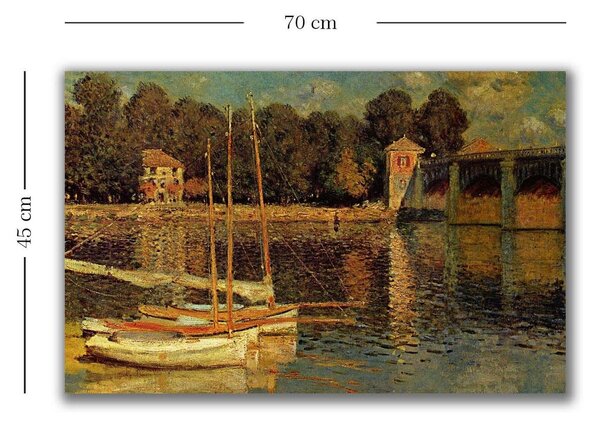 Tablou 678CLD1111, multicolor, panza/lemn, 70x45 cm