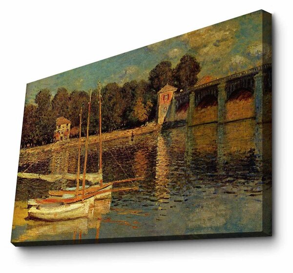 Tablou 678CLD1111, multicolor, panza/lemn, 70x45 cm