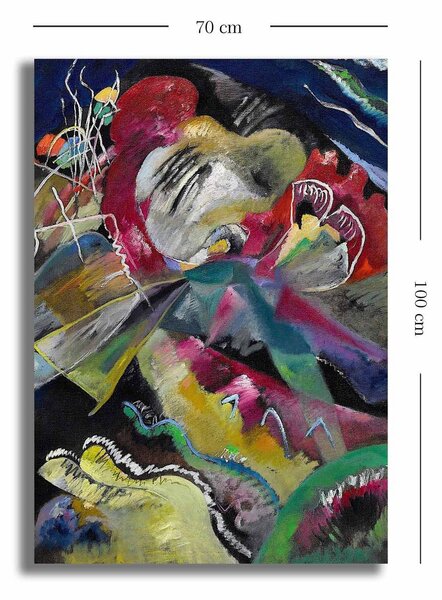 Tablou 677VSL1154, multicolor, panza/lemn, 70x100 cm