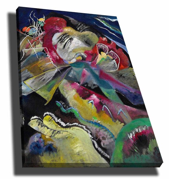 Tablou 677VSL1154, multicolor, panza/lemn, 70x100 cm