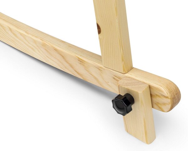 Balansoar bebelusi HIER, roz/stejar, lemn de pin/poliester, 90x58x70 c