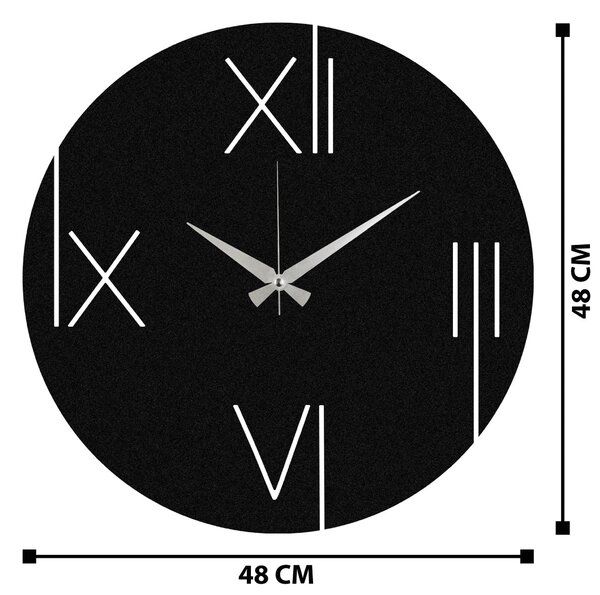 Ceas de perete 279ENZ1831, negru, metal, 48x48 cm