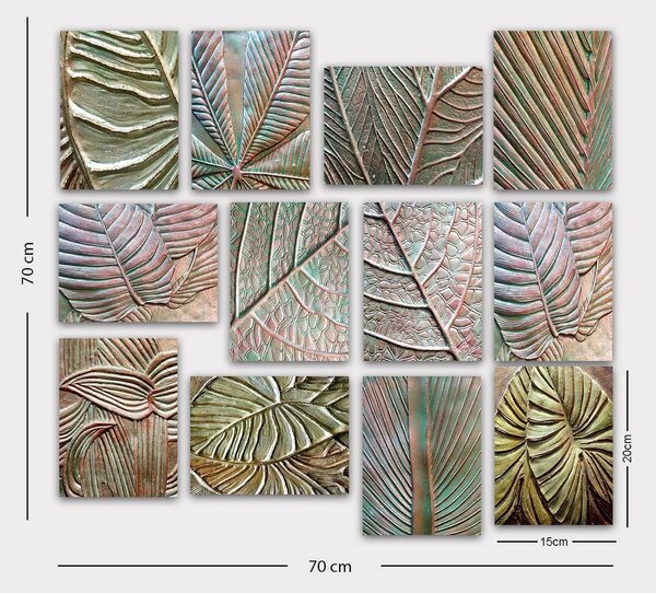 Set 12 tablouri 12MDF36YS, multicolor, 15x20 cm