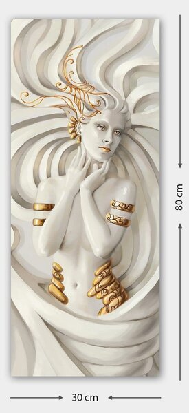 Tablou 483TNS1905, crem, panza, 30x80 cm
