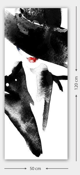 Tablou 451ERN1948, negru, panza, 50x120 cm