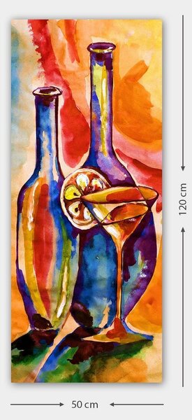 Tablou 451ERN2014, multicolor, panza, 50x120 cm