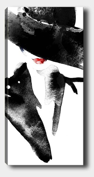 Tablou 451ERN1948, negru, panza, 50x120 cm