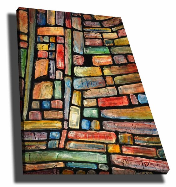 Tablou 252SGH1481, multicolor, panza, 70x100 cm