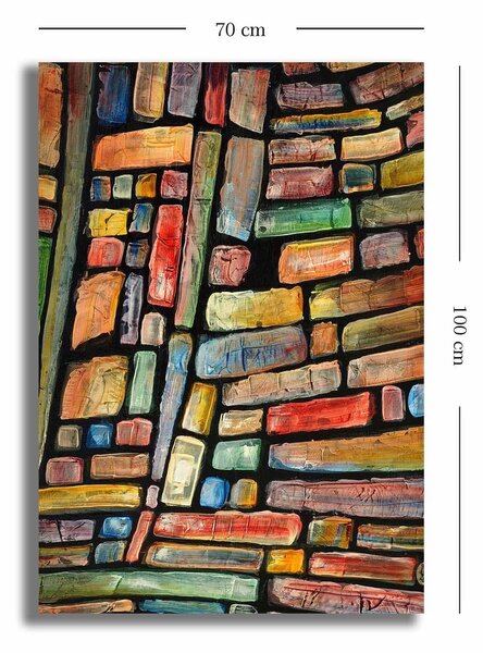Tablou 252SGH1481, multicolor, panza, 70x100 cm