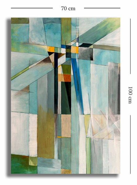 Tablou 252SGH1482, multicolor, panza/lemn, 70x100 cm