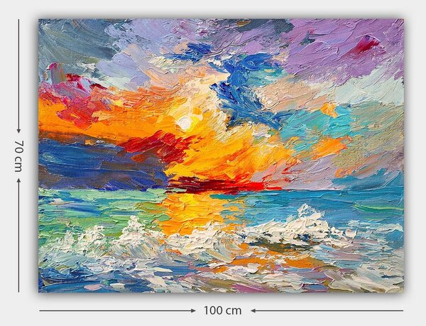 Tablou 441HPE2621, multicolor, panza, 100x70 cm