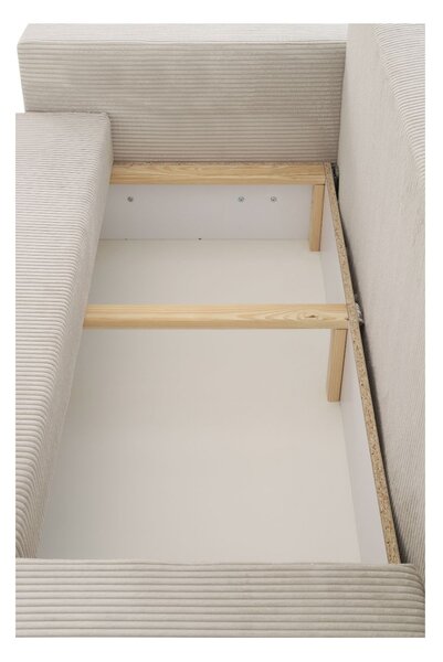 Set: canapea de colț extensibilă Sora L (242 cm) + măsuță auxiliară cu înălțime reglabilă Alto HM