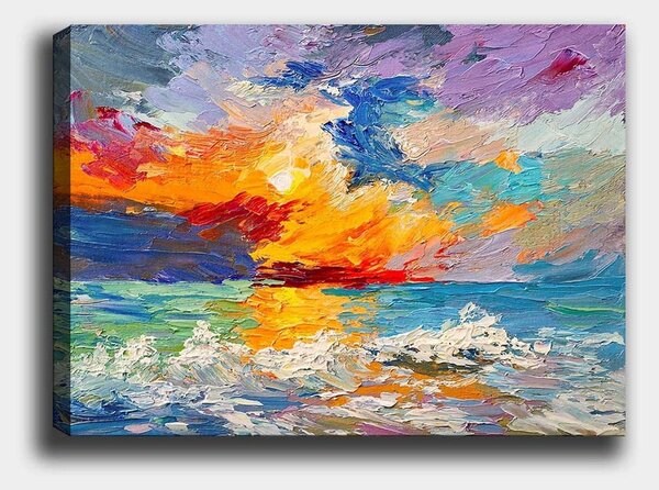 Tablou 441HPE2621, multicolor, panza, 100x70 cm
