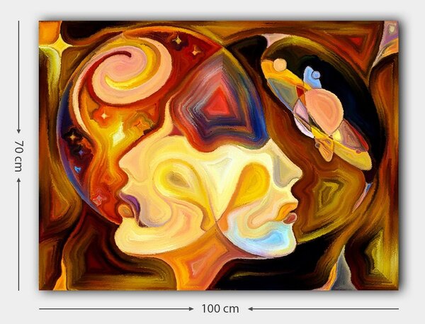 Tablou 441HPE1680, multicolor, panza, 100x70 cm