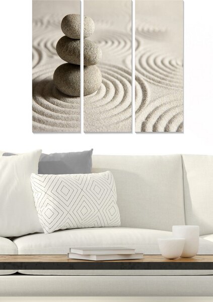 Set 3 tablouri MDF104776397, bej, 20x50 cm