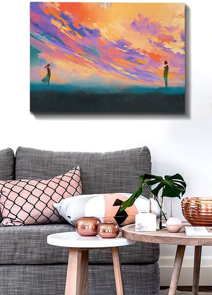 Tablou 529TCR1552, multicolor, panza, 100x70 cm