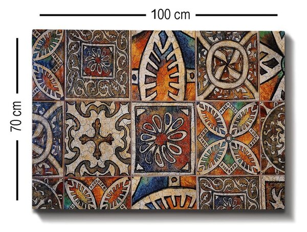 Tablou 529TCR1525, multicolor, panza, 100x70 cm