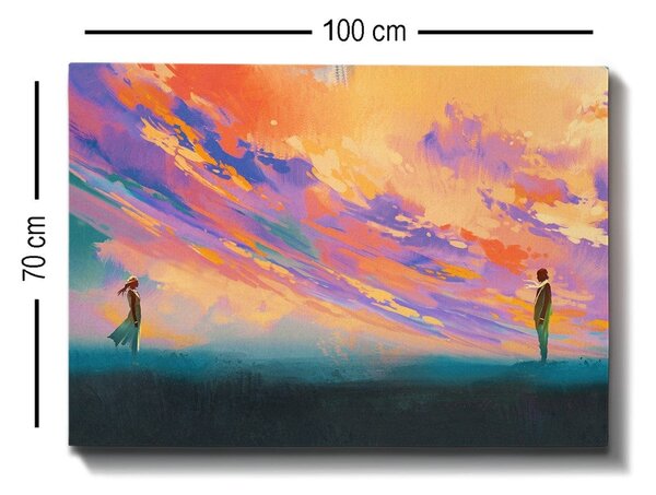 Tablou 529TCR1552, multicolor, panza, 100x70 cm