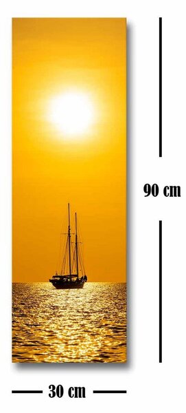 Tablou 887GLR1171, galben, panza, 30x90 cm
