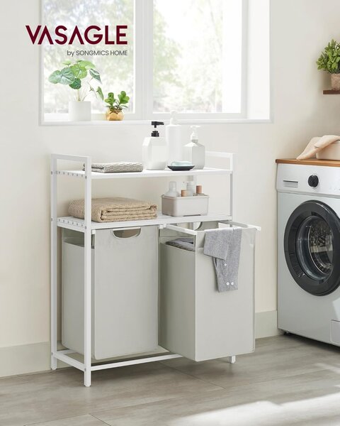 Cos de rufe Vasagle Alb 46L, 73 x 33 x 92 cm