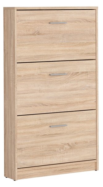 Dulap pantofi vertical cu 3 usi stejar sonoma NEPO PLUS, 70X17.5X120.5 cm