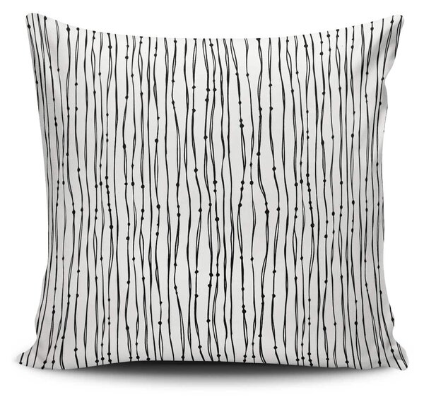 Perna NKRLNT-211, alb/negru, bumbac/poliester, 43x43 cm