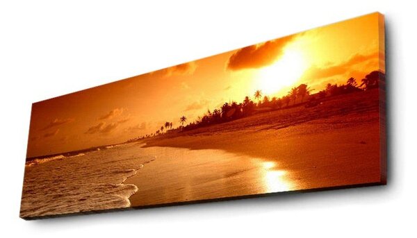 Tablou 3090IACT-38, galben, panza, cu iluminare LED, 90x30 cm