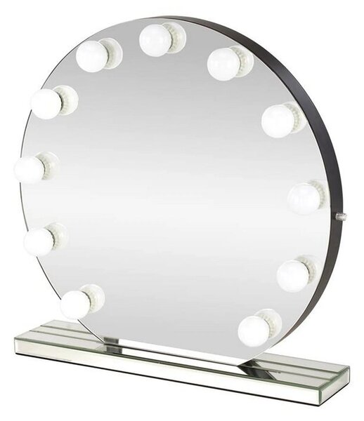 Oglinda TORANO, argintiu, cu iluminare LED, 70x70 cm