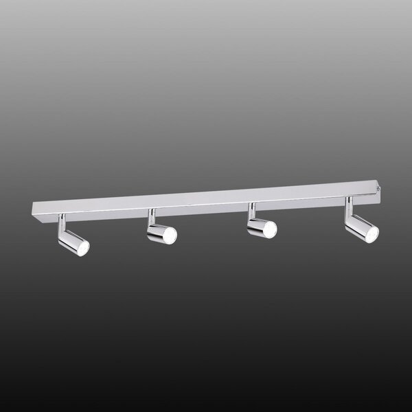 Busch Plafonieră LED aspect modern 4 surse, Metalic, Camera de zi / sufragerie, Metal, Modern
