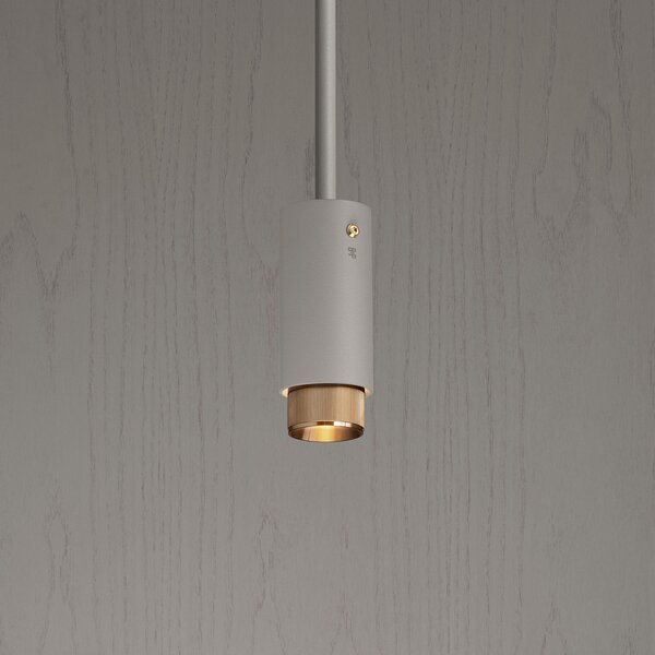Buster + Punch Exhaust lampă suspendată gri/alamă, reglabil, Gri, Bucătărie, Metal, Modern
