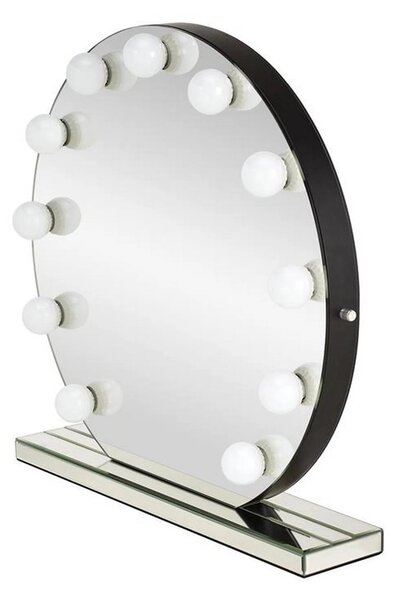 Oglinda TORANO, argintiu, cu iluminare LED, 70x70 cm