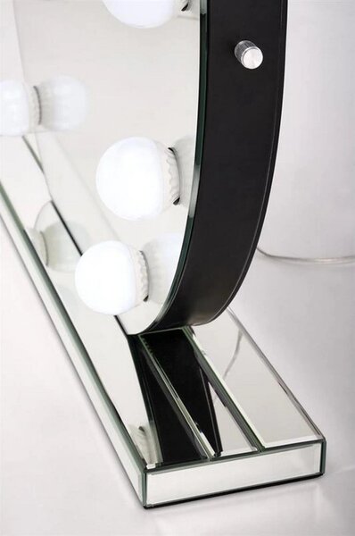Oglinda TORANO, argintiu, cu iluminare LED, 70x70 cm