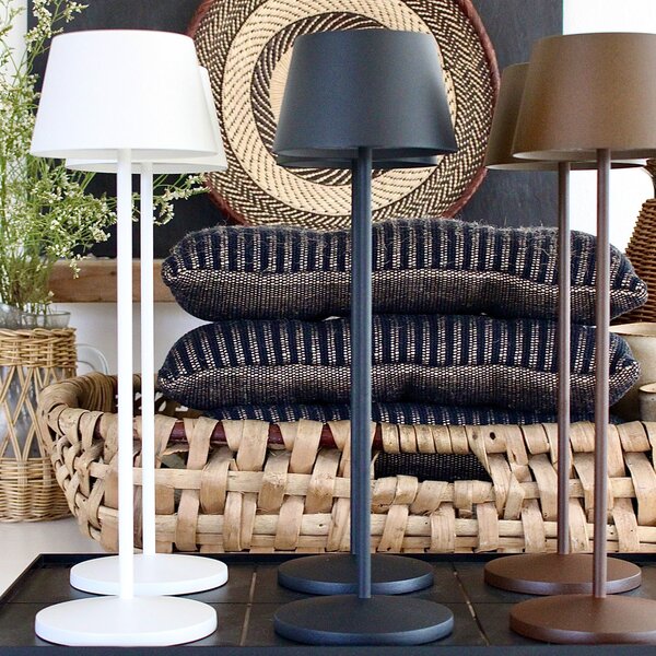 LOOM DESIGN LED reîncărcabilă lumina patio Modi negru 36 cm CCT, reglabil, Negru, Camera de zi / sufragerie, Metal, Modern