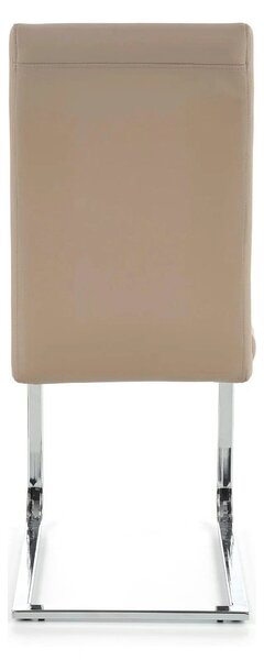 Scaun K85, cappuccino/crom, piele ecologic/metal, 42x56x100 cm