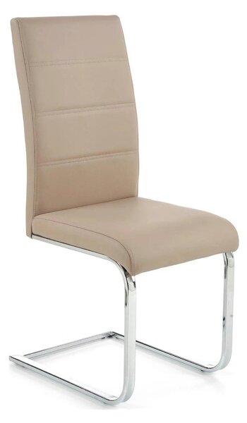 Scaun K85, cappuccino/crom, piele ecologic/metal, 42x56x100 cm