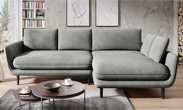 Coltar extensibil SOLANO, sezlong dreapta, stofa clasica albastru inch