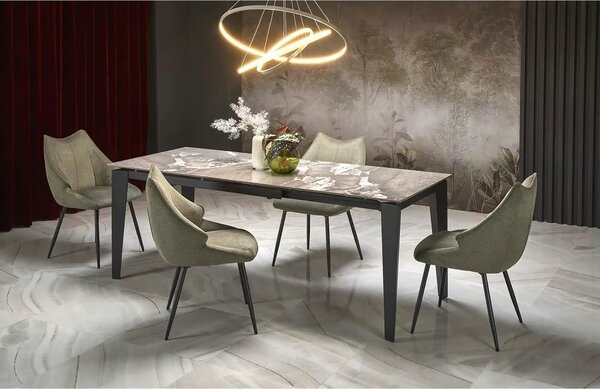 Scaun K543, gri/negru, stofa clasica/metal, 55x60x87 cm