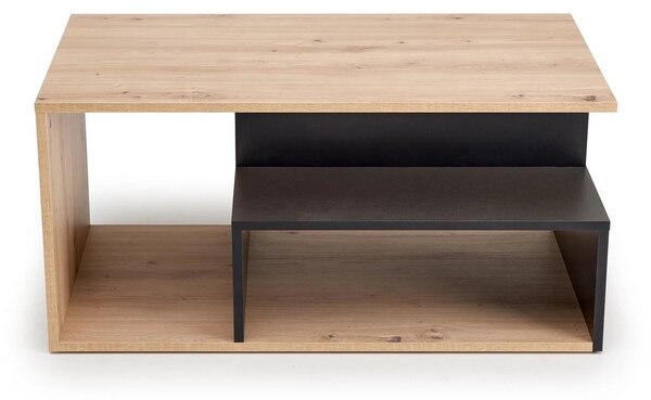 Masuta cafea IVA, stejar artisan/negru, PAL laminat, 90x51x43 cm