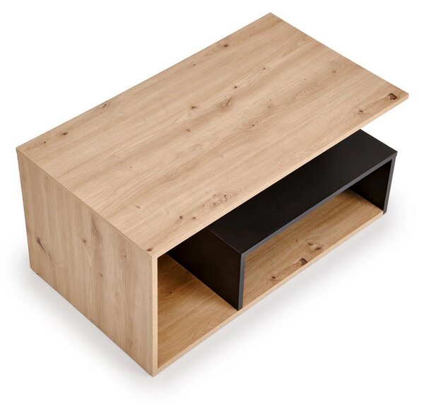 Masuta cafea IVA, stejar artisan/negru, PAL laminat, 90x51x43 cm