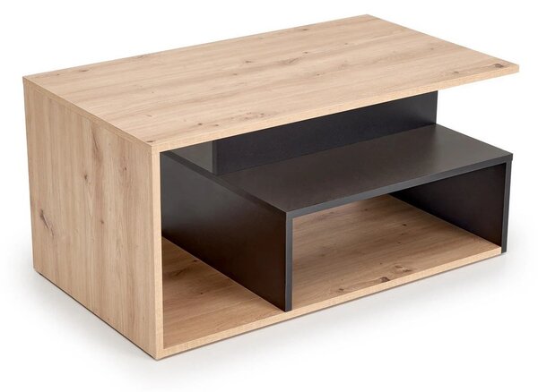 Masuta cafea IVA, stejar artisan/negru, PAL laminat, 90x51x43 cm