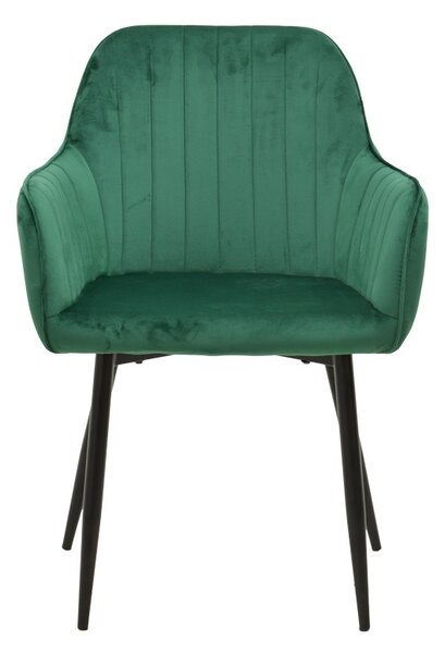 Scaun cu Brate Model Noor, Verde/Negru , 58x58x86 cm