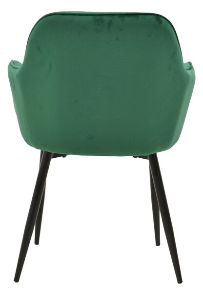 Scaun cu Brate Model Noor, Verde/Negru , 58x58x86 cm