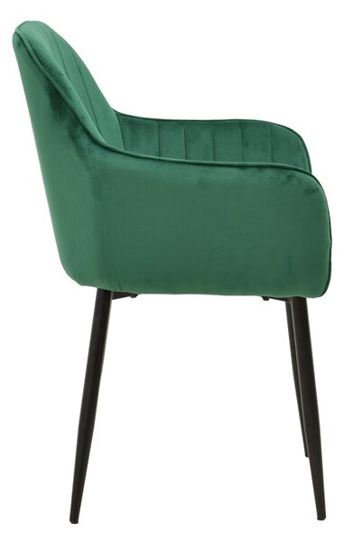 Scaun cu Brate Model Noor, Verde/Negru , 58x58x86 cm